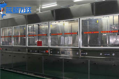 非标超声波喷淋清洗机上的风切吹水工艺，你知道吗？